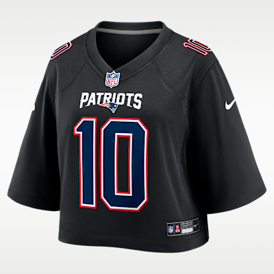 Drake Maye New England Patriots Women's Nike NFL Cropped Tundra